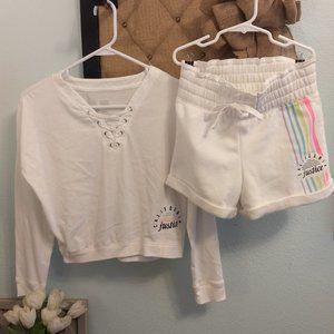 Like new white Justice Sport set